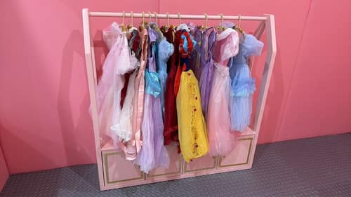 Dress-up corner in the pink room